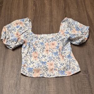 Floral Puff Sleeve Top